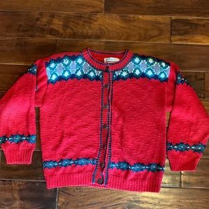 Northern Isles Vintage Fair Isle Cardigan Sweater S